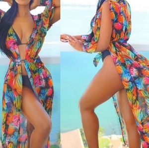 Beautiful open sleeves swimsuit coverup